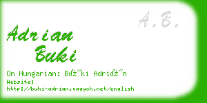 adrian buki business card